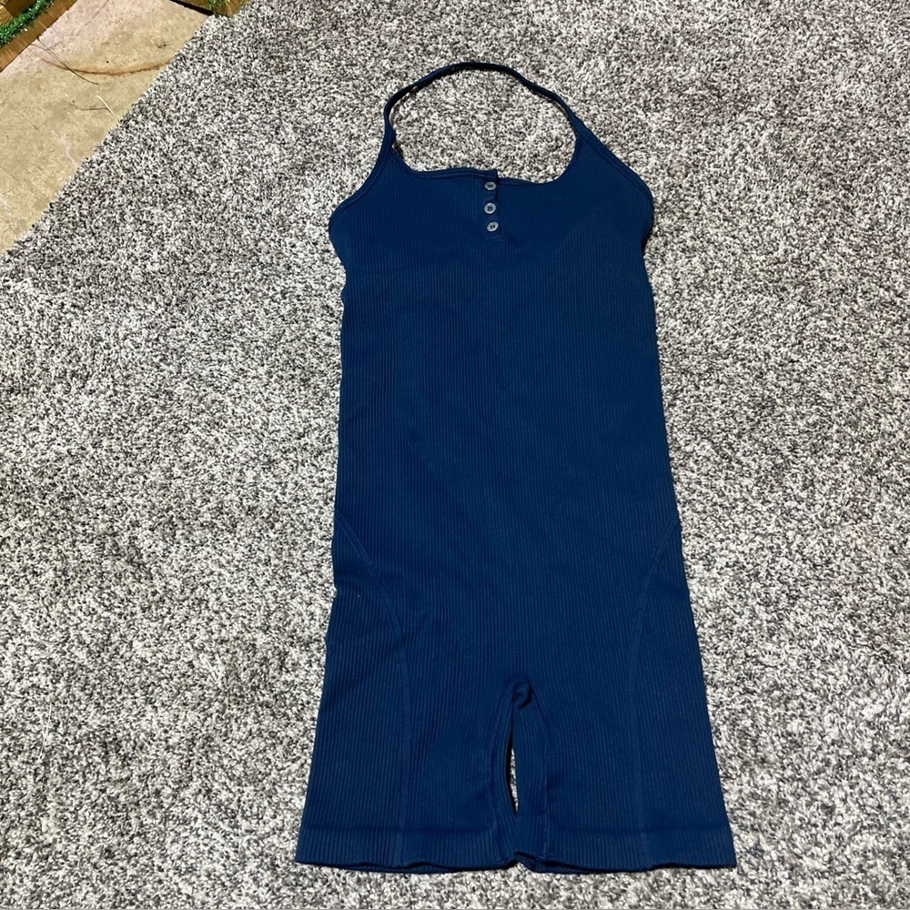 Madewell Seamless Halter Biker Unitard sz S-M